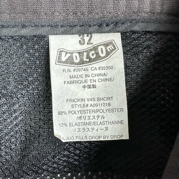 Volcom Men’s 30 Frickin V4S H2chinOs Chino Shorts Stripes Black Gray Stretch - Picture 3 of 7